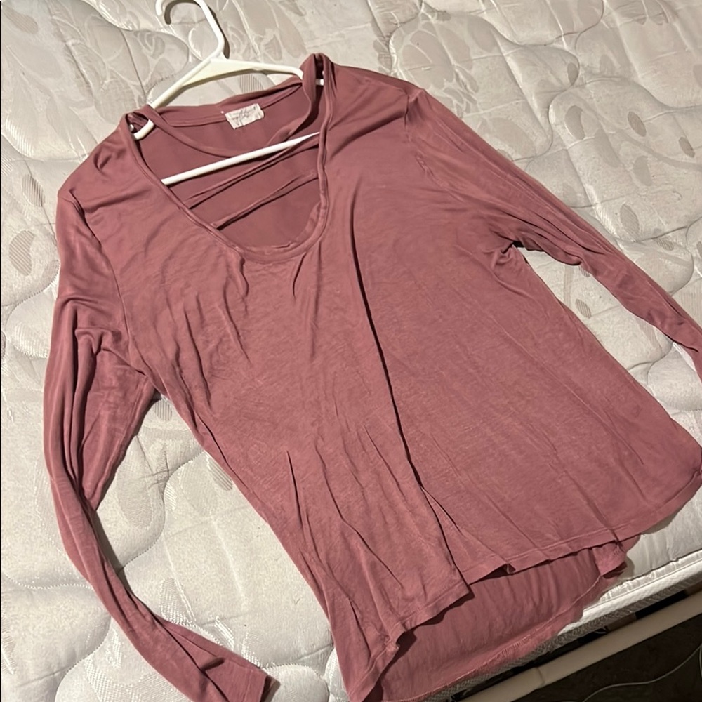 Women's Mauve Long Sleeve Top